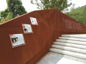 洛江耐候钢挡土墙